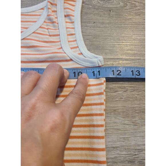 Merona small women's orange white striped tank top - Picture 5 of 6